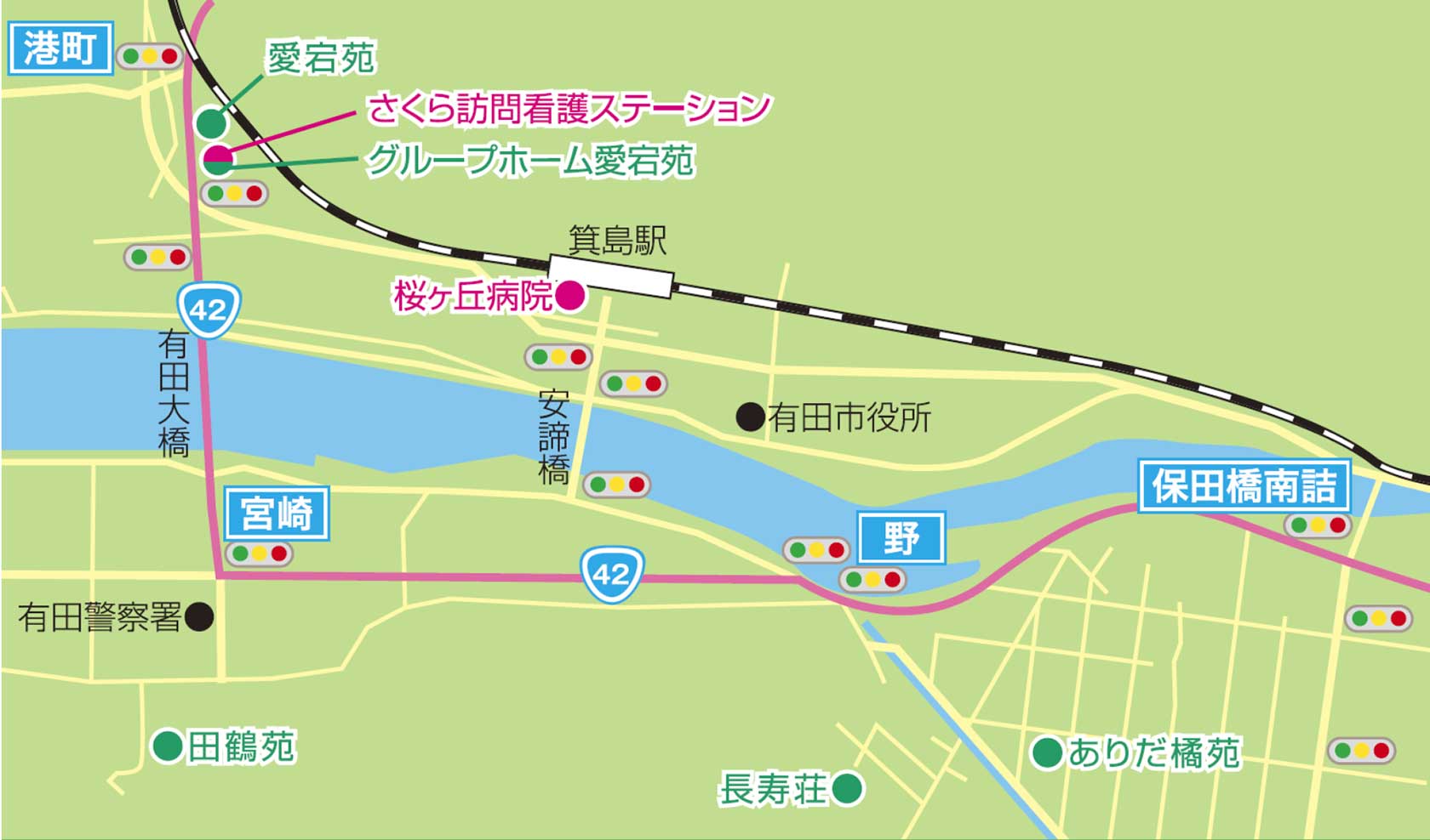 桜ヶ丘病院　グループ地図