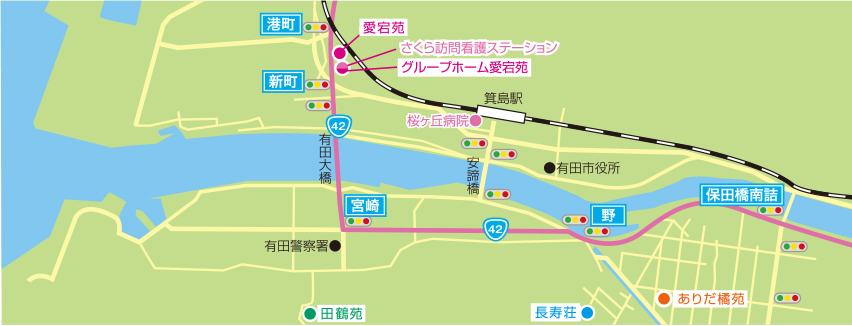 桜ヶ丘病院　グループ地図